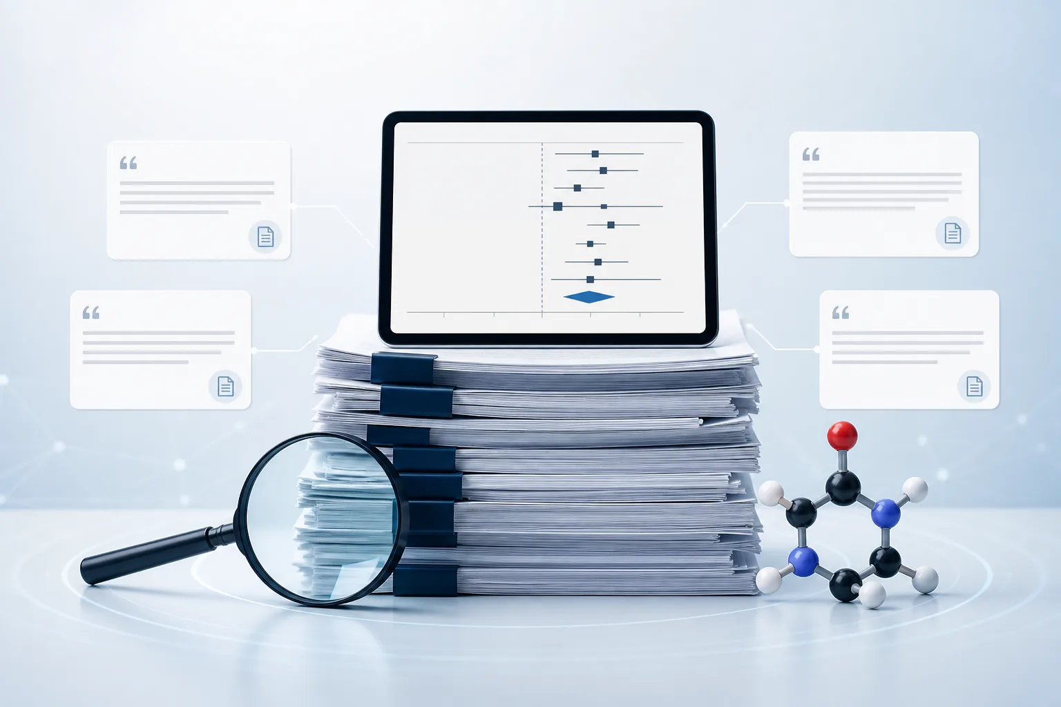 Creatine evidence hierarchy with research papers and abstract analysis